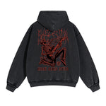 Punk Skull Graphic Zipper Hoodie-INNBLAC Fashion Apparel