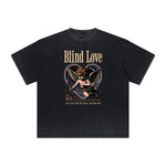 Faded Cute Cupid Cartoon Graphic Tee