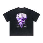 Faded Cute Cupid Cartoon Graphic Tee