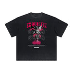 Faded Cute Cupid Cartoon Graphic Tee
