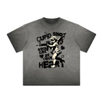 Heavyweight Cute Cupid Cartoon Graphic Tee