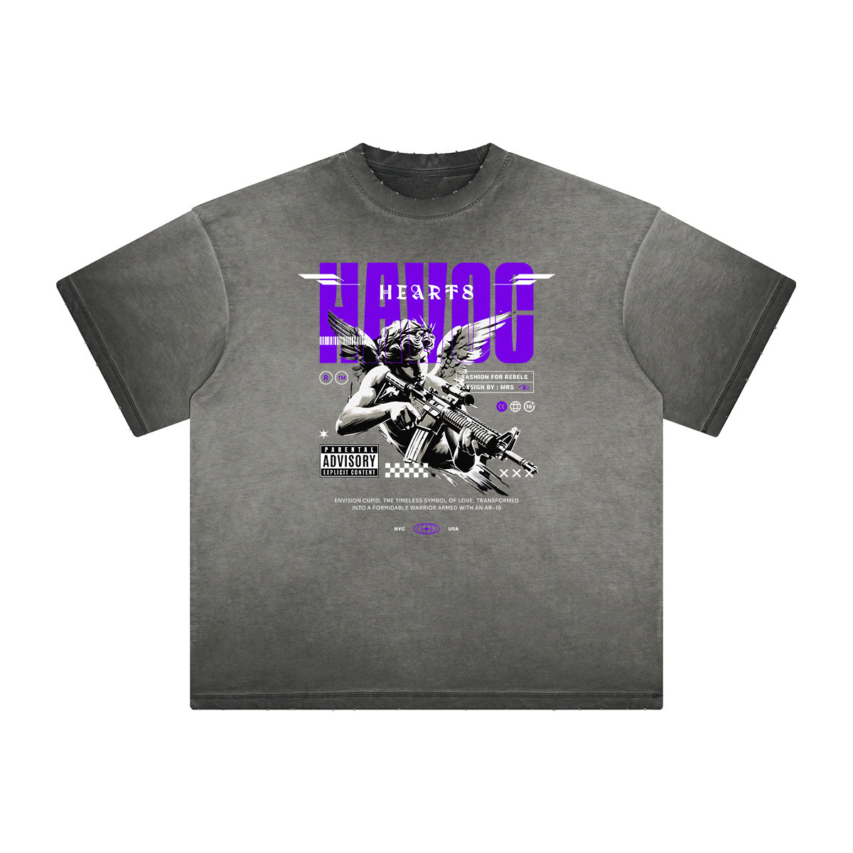 Faded Cupid Sniper Pattern Tee
