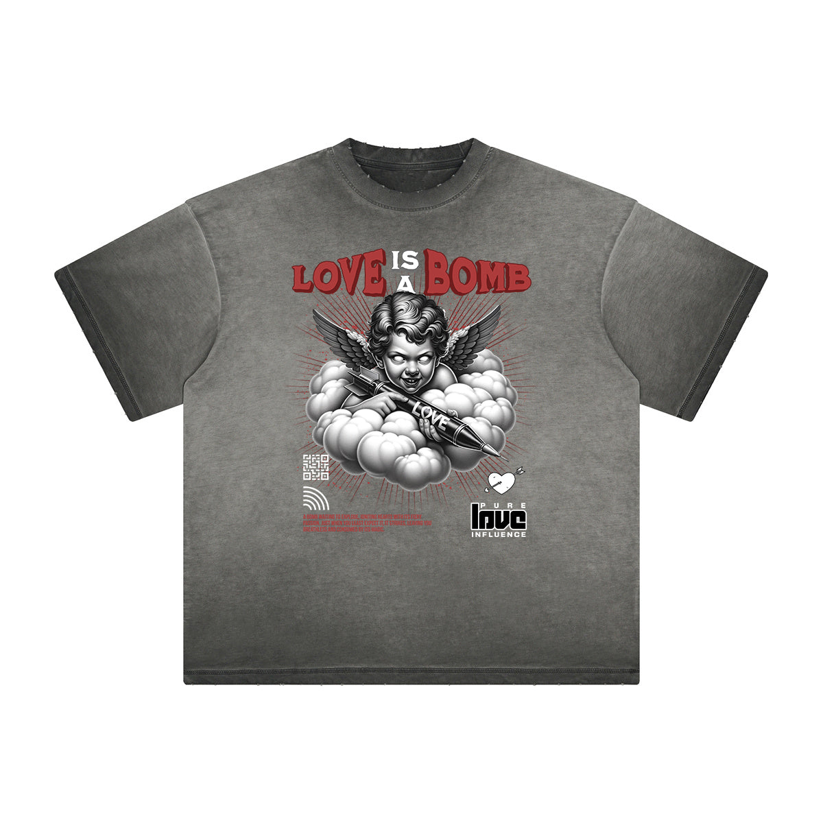 Faded Cupid Sniper Pattern Tee