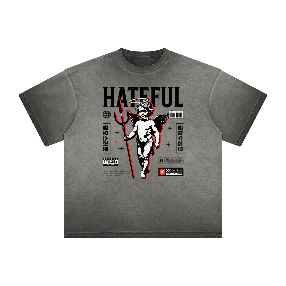 Heavyweight Cupid Sniper Streetwear Graphic Tee