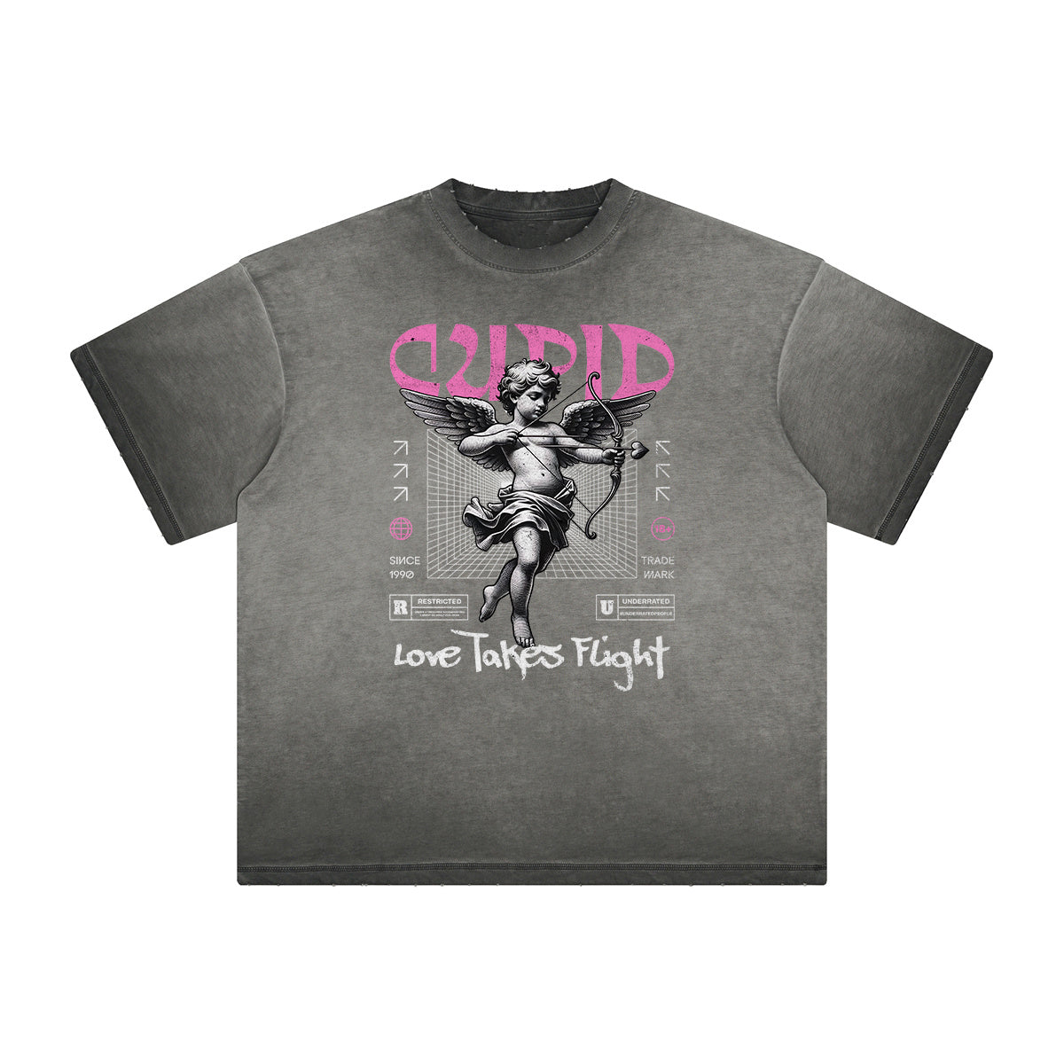 Heavyweight Cupid Sniper Streetwear Graphic Tee