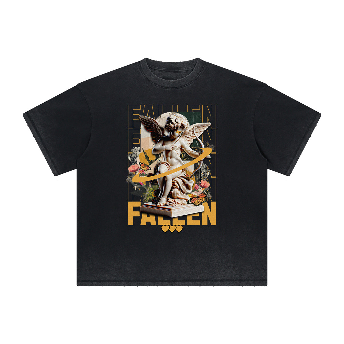 Faded Cupid Sniper Streetwear Graphic Tee