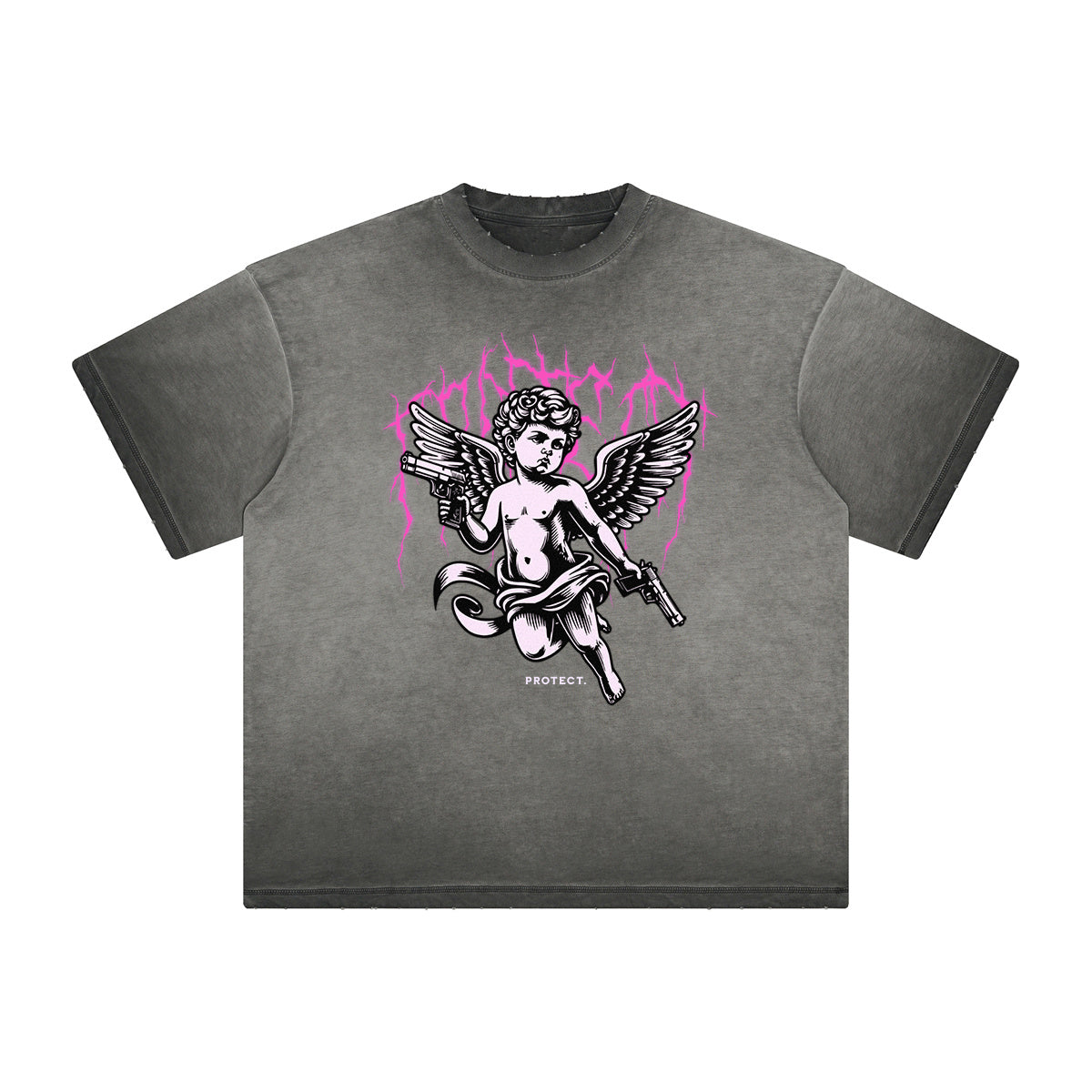 Heavyweight Cupid Sniper Streetwear Graphic Tee
