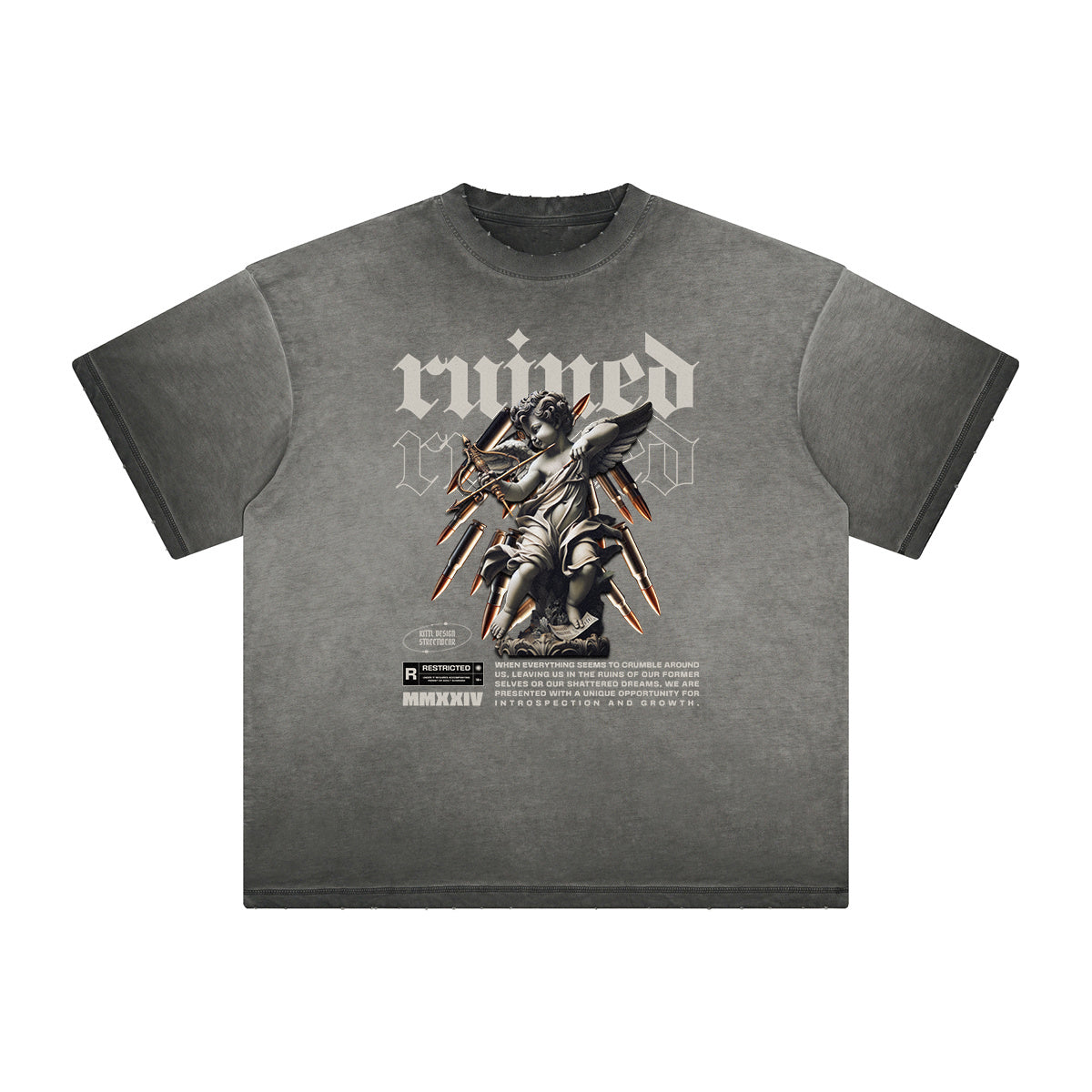 Heavyweight Cupid Sniper Streetwear Graphic Tee