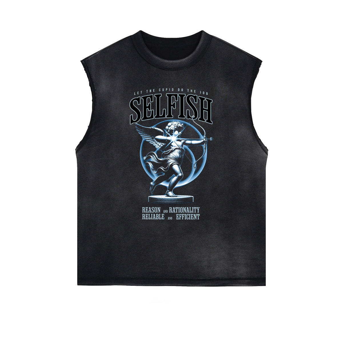 Stone Wash Cupid Sniper Streetwear Tank Top