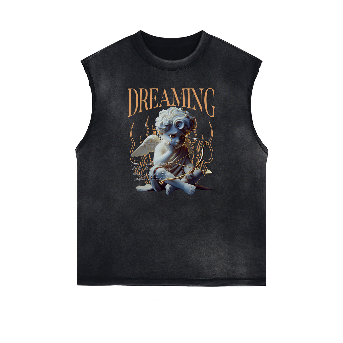 Stone Wash Cupid Sniper Streetwear Tank Top