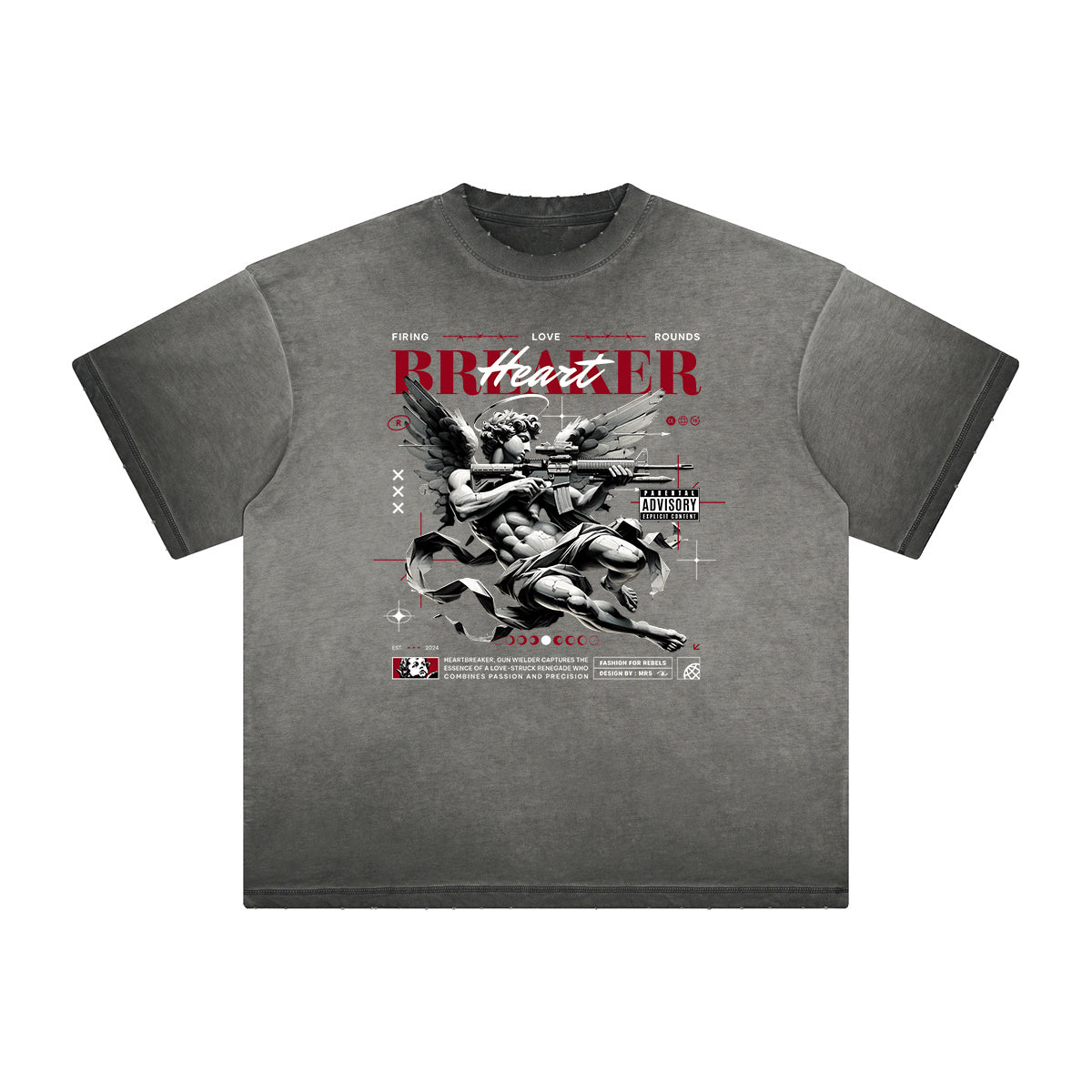 Heavyweight Cupid Sniper Streetwear Graphic Tee