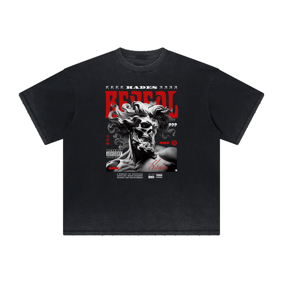 Heavyweight Distressed Streetwear Graphic Tee