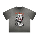 Heavyweight Faded Abstract Pattern Tee
