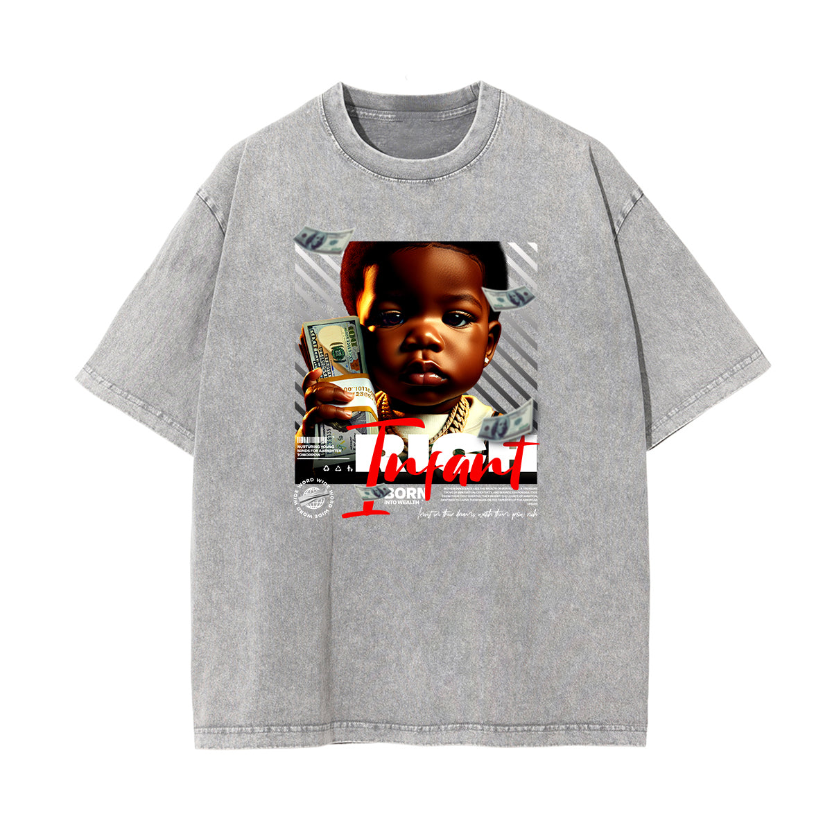 Camiseta con gráfico de moda urbana abstracta