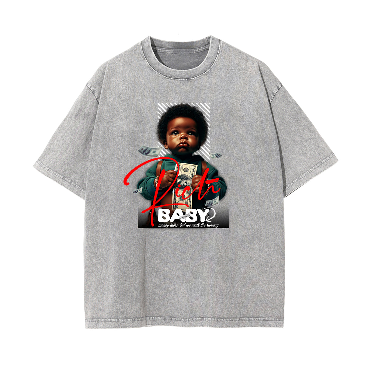 Camiseta con gráfico de moda urbana abstracta