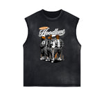 Washed Faded Streetwear Pattern Tank