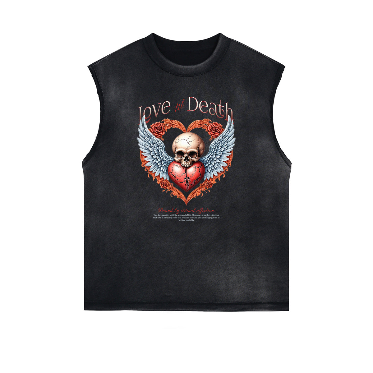 Washed Faded Streetwear Pattern Tank