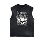 Washed Faded Streetwear Pattern Tank