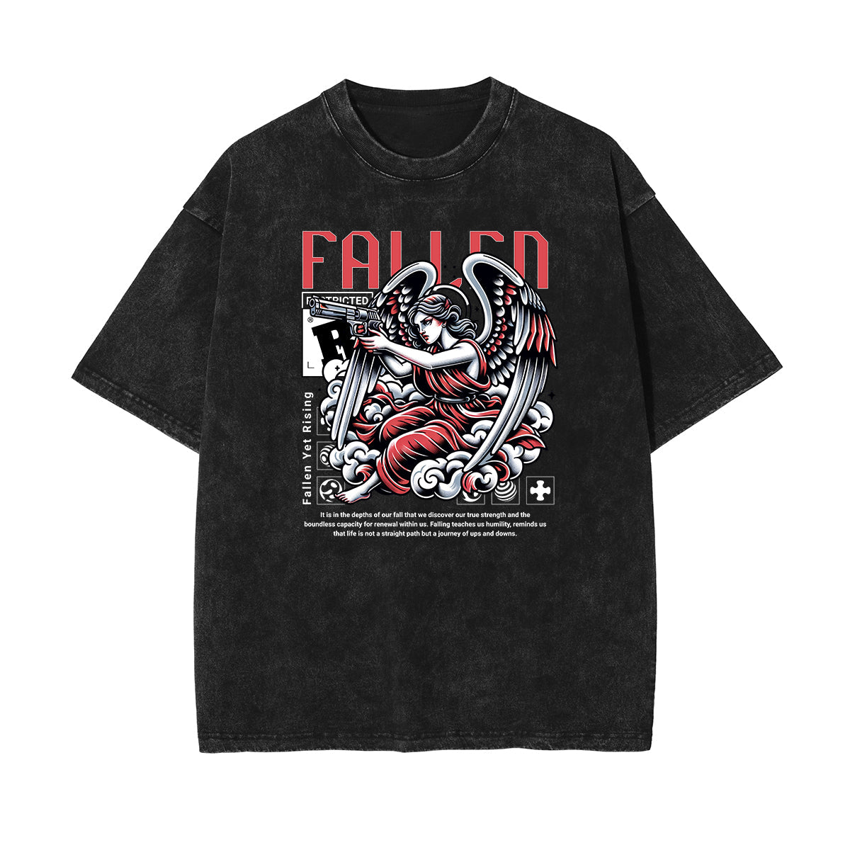 Camiseta con estampado abstracto de estilo urbano