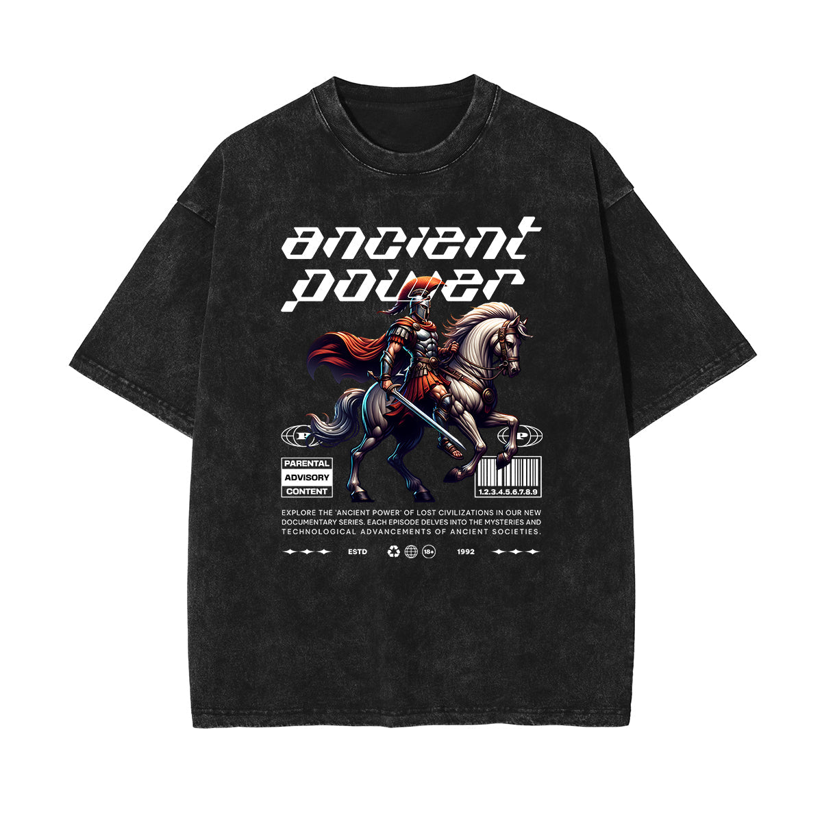 Camiseta con estampado abstracto de estilo urbano