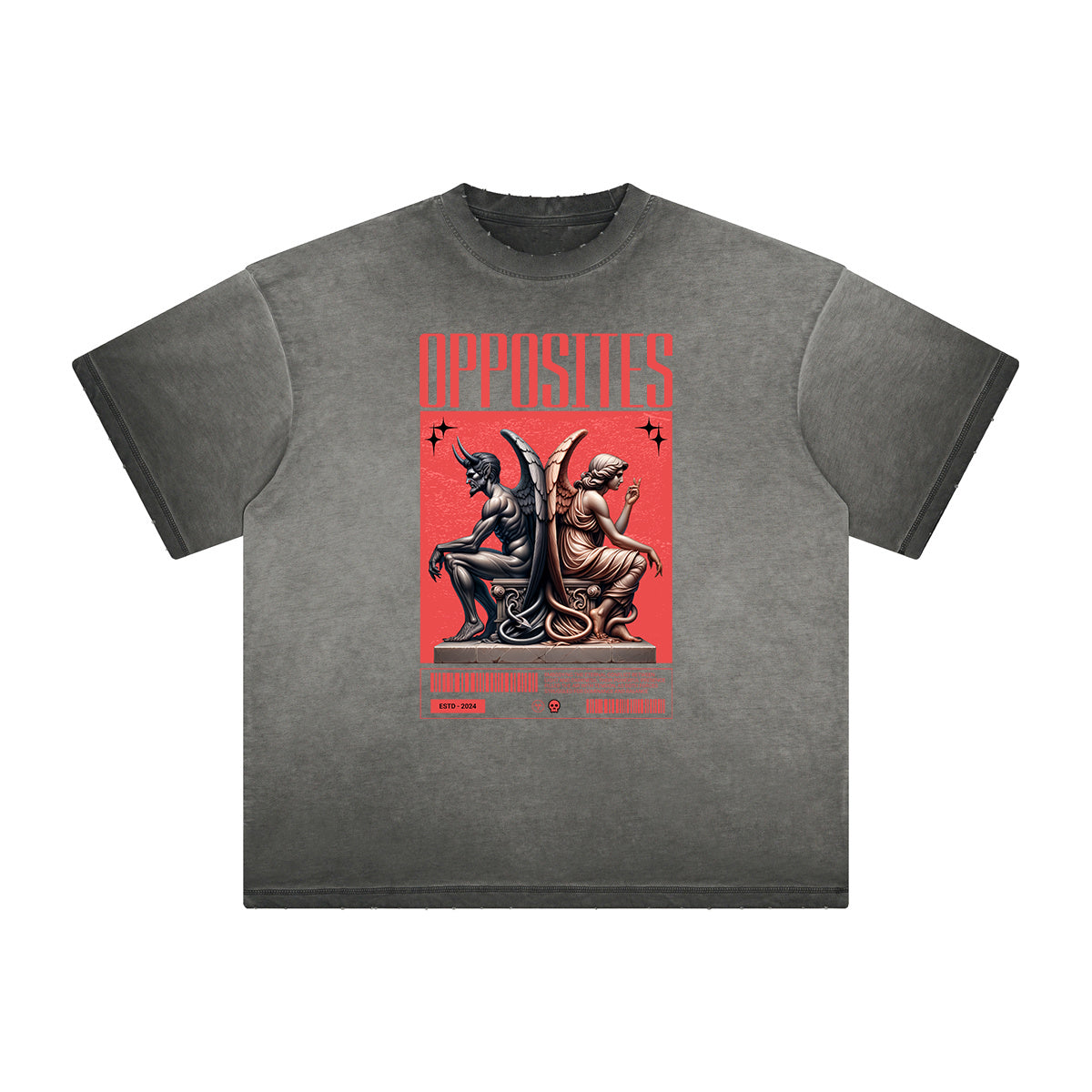 Distressed Streetwear Inspired Pattern Tee