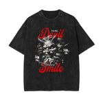 Stone Wash Streetwear Pattern T Shirt