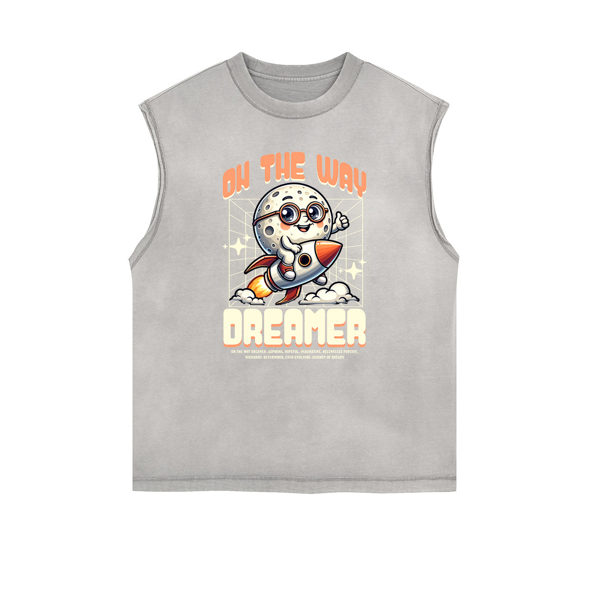 Sleeveless Rebellious Streetwear Pattern T Shirt