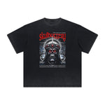 Distressed Rebellious Streetwear Pattern Tee