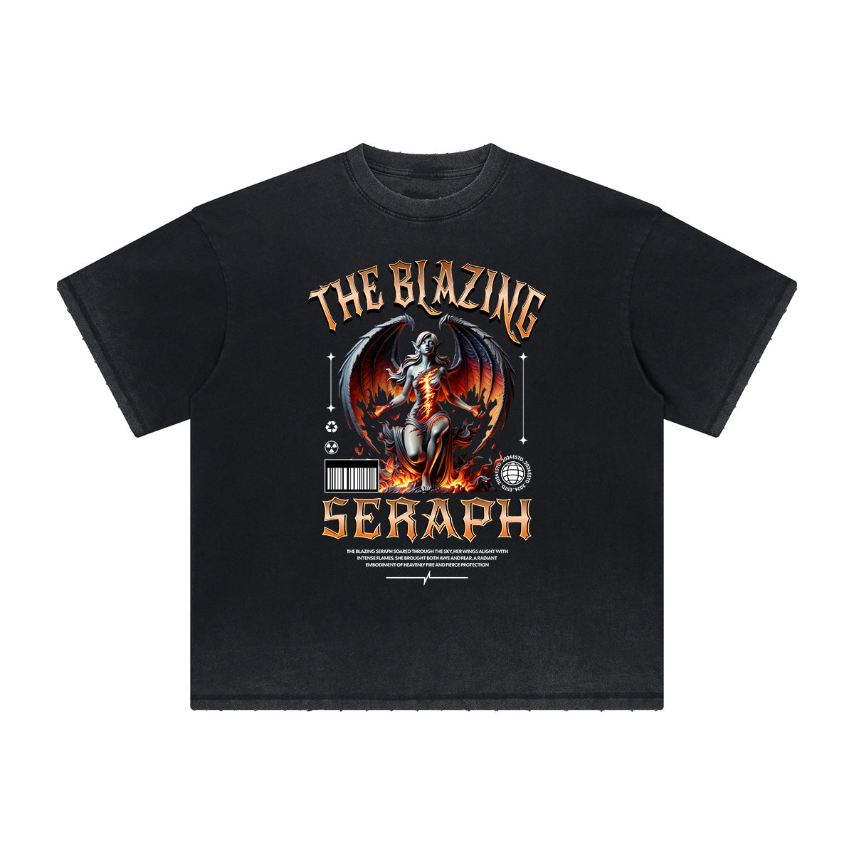 Distressed Rebellious Streetwear Pattern Tee