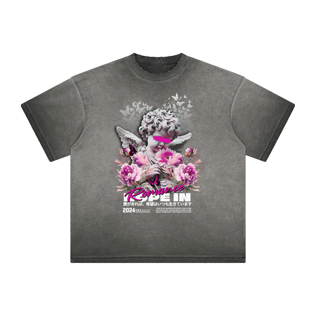 Faded Cupid Streetwear Graphic T Shirt