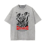 Washed Thick Anime Pattern Tee