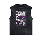 Sleeveless Y2K Anime Streetwear Graphic Tee
