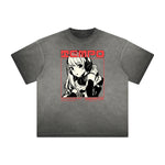 Distressed Anime Character Print Tee