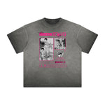 Distressed Anime Character Print Tee