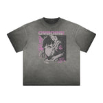 Distressed Anime Character Print Tee