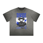 Distressed Anime Character Print Tee