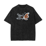 Stone Wash Butterfly Pattern Tee