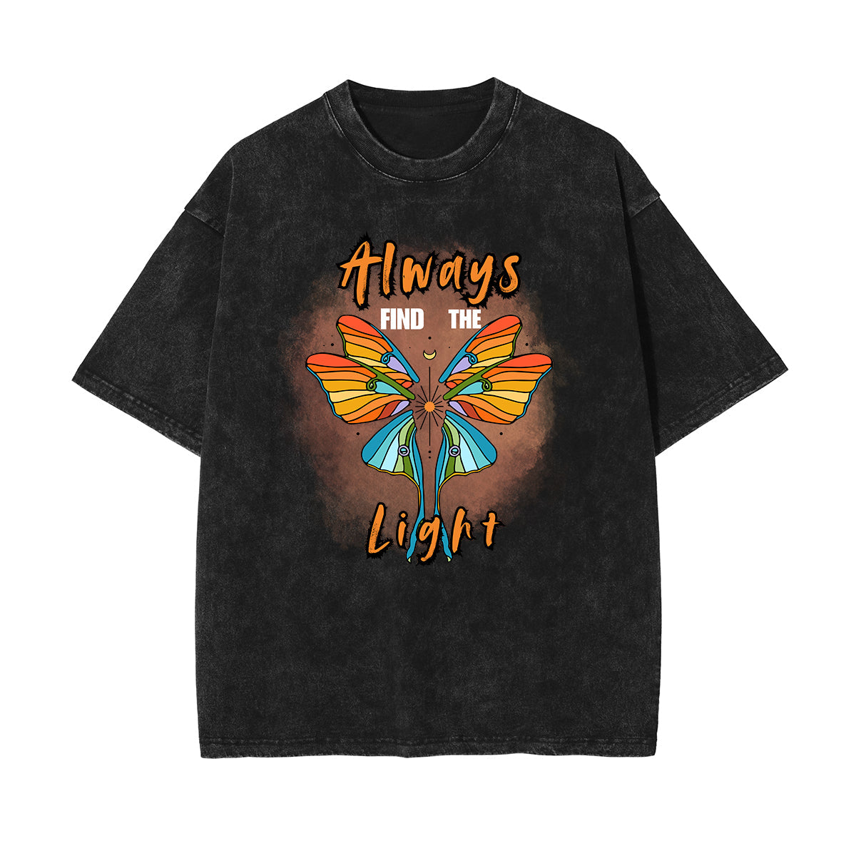 Stone Wash Butterfly Pattern Tee