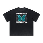 Distressed Butterfly Graphic T Shirt