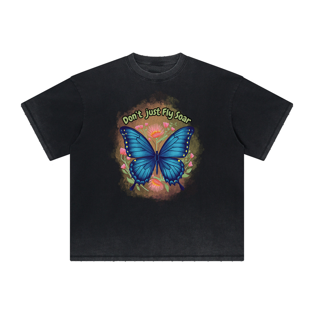 Distressed Butterfly Graphic T Shirt