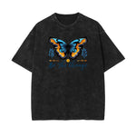 Stone Wash Butterfly Pattern Tee