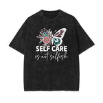 Stone Wash Butterfly Pattern Tee