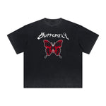 Distressed Butterfly Graphic T Shirt