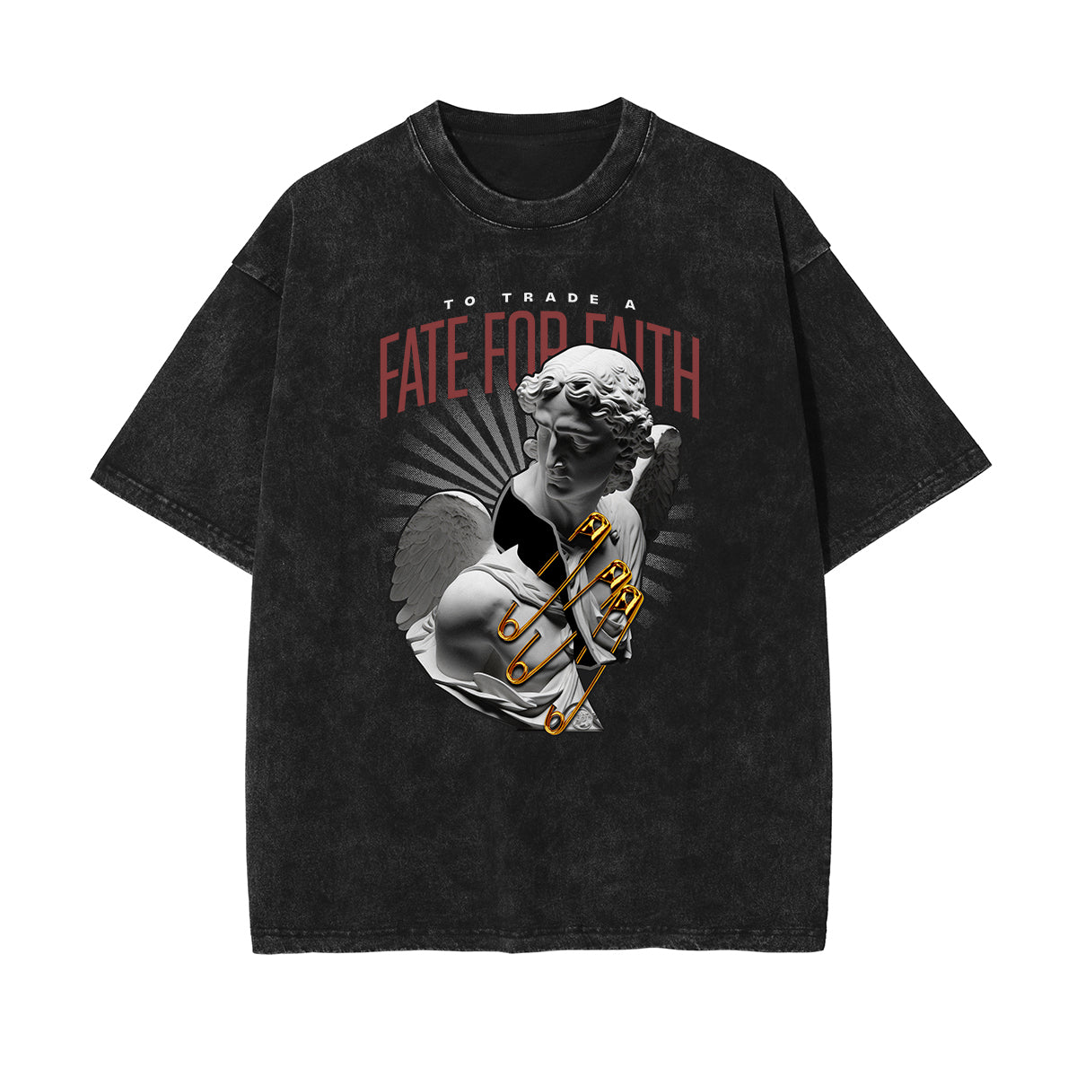 Camiseta con estampado de ángel estilo urbano