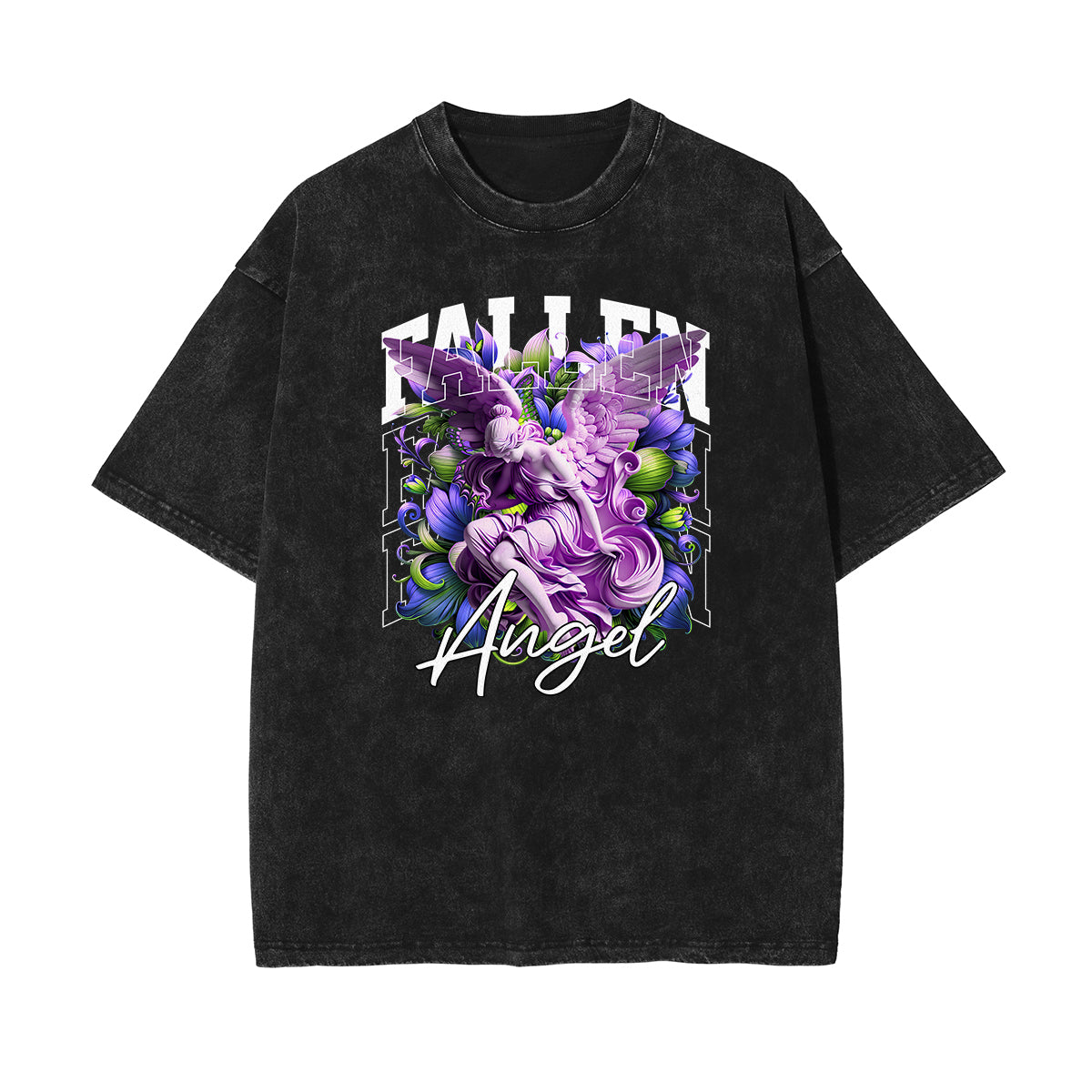Washed Celestial & Angel Graphic Tee