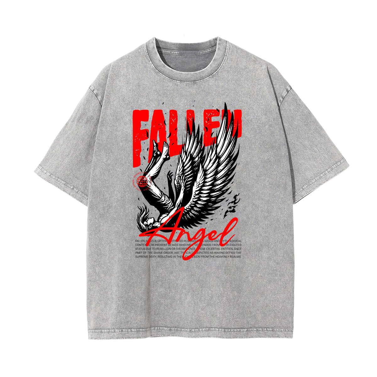 Faded Celestial & Angel Pattern Tee