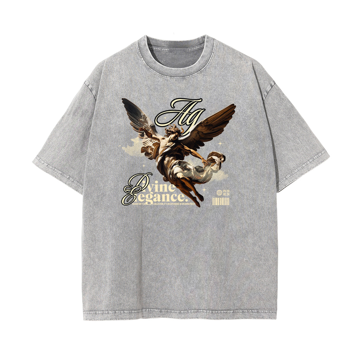 Faded Celestial & Angel Pattern Tee