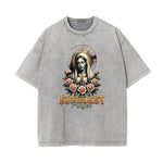 Crew Neck Angel Statue Graphic Tee
