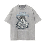 Crew Neck Angel Statue Graphic Tee