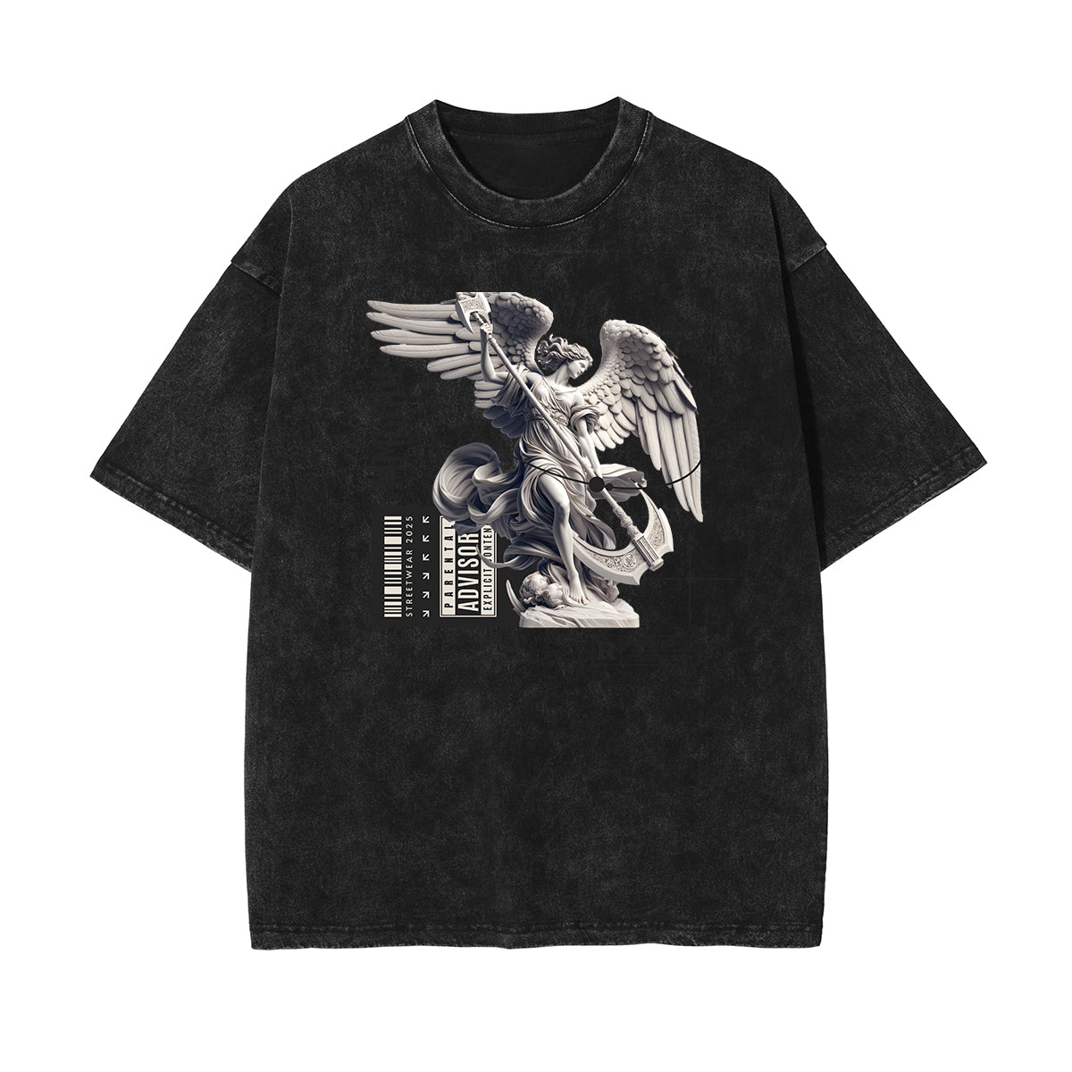 Camiseta con estampado de ángel estilo urbano